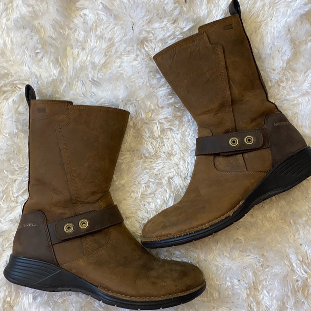 Merrell Brown Mid-Calf Heeled Boots